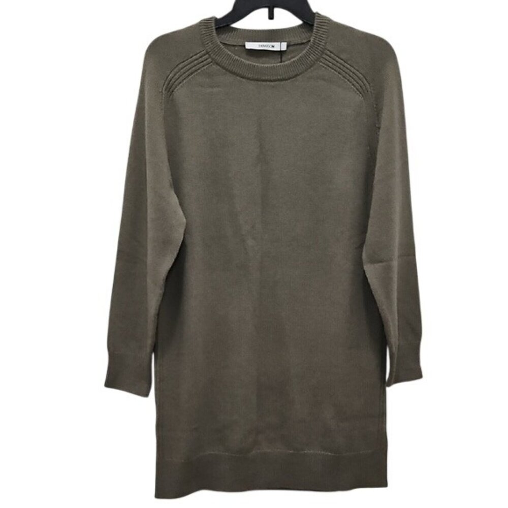 Thakoon Wool Sweater Dress Size Medium New Army Olive Green Designer Fall Office